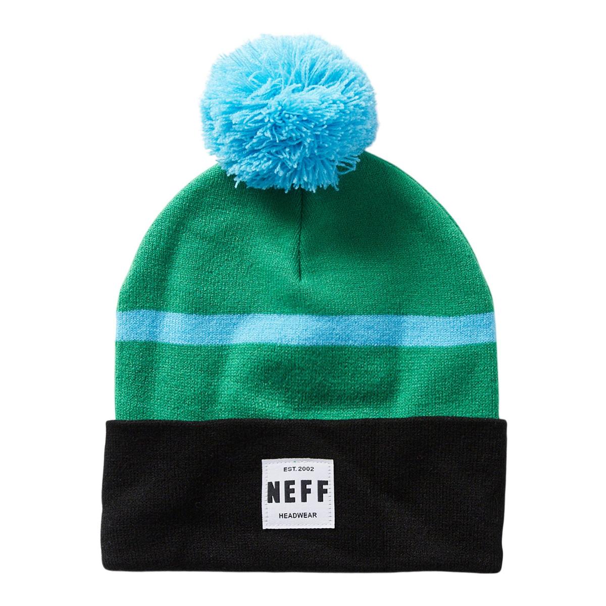 Neff Lawrence Stripe Pom Beanie